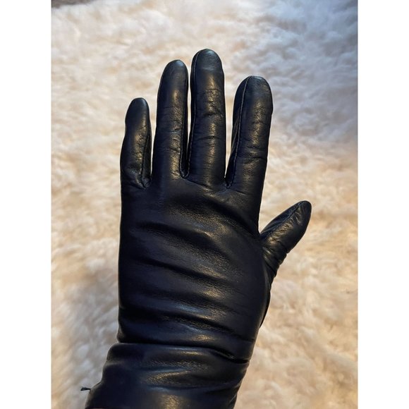Accessories Vintage Navy Blue Leather Gloves Womens Size 7 12 Poshmark